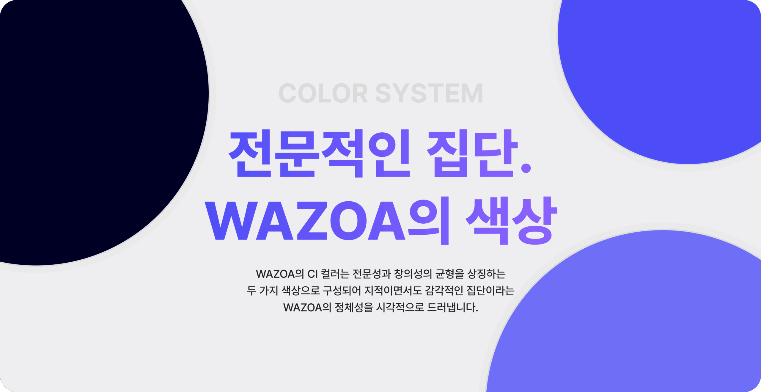 와조아 LOGO COLOR SYSTEM